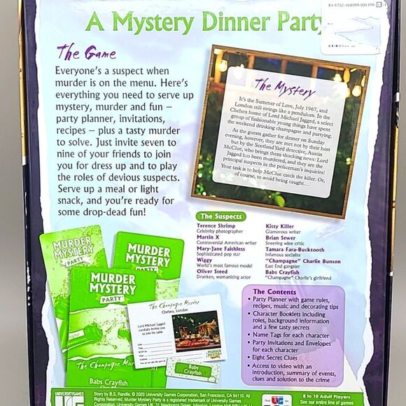 A Mystery Dinner Party Game - The Champagne Murder - Picture 5 of 15